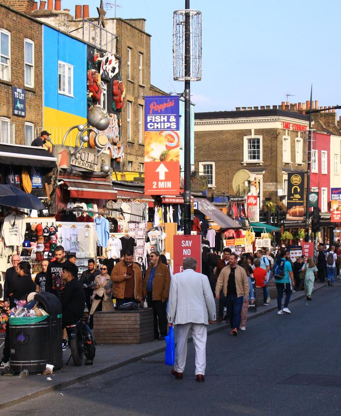 Camden High Street market shops