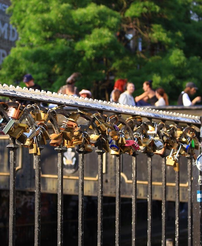Camden Lock padlock fence of love