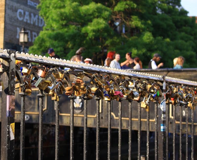Camden Lock padlock fence of love