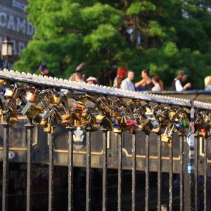 Camden Lock padlock fence of love